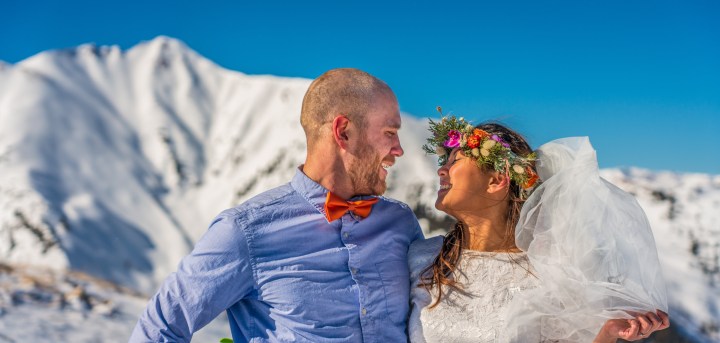 Tying the Knot on a Palindrome Day 02-02-2020 on top of Snowmass Mountain,&nbsp;Colorado!